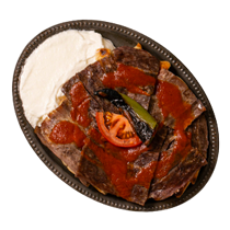 Doner Iskender Kebab with Pepper and Tomato Served at Gooz BBQ House Burntisland